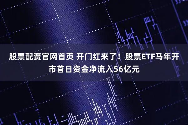 股票配资官网首页 开门红来了！股票ETF马年开市首日资金净流入56亿元